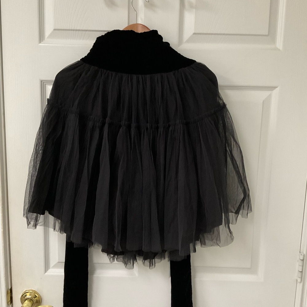 Self-Portrait Black Textured Cape